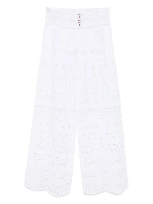 Pantalon à broderies anglaises - Ermanno Scervino - Modalova