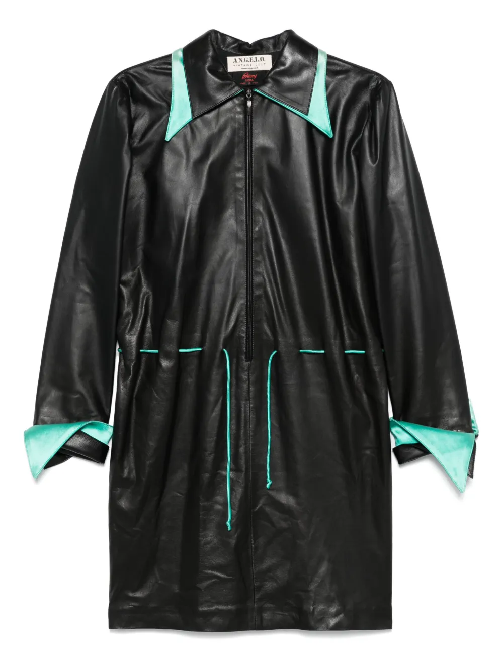 A.N.G.E.L.O. Vintage Cult 2000s pre-owned leather mini dress - ブラック A.N.G.E.L.O. Vintage Cult 2000s pre-owned leather mini dress - ブラック