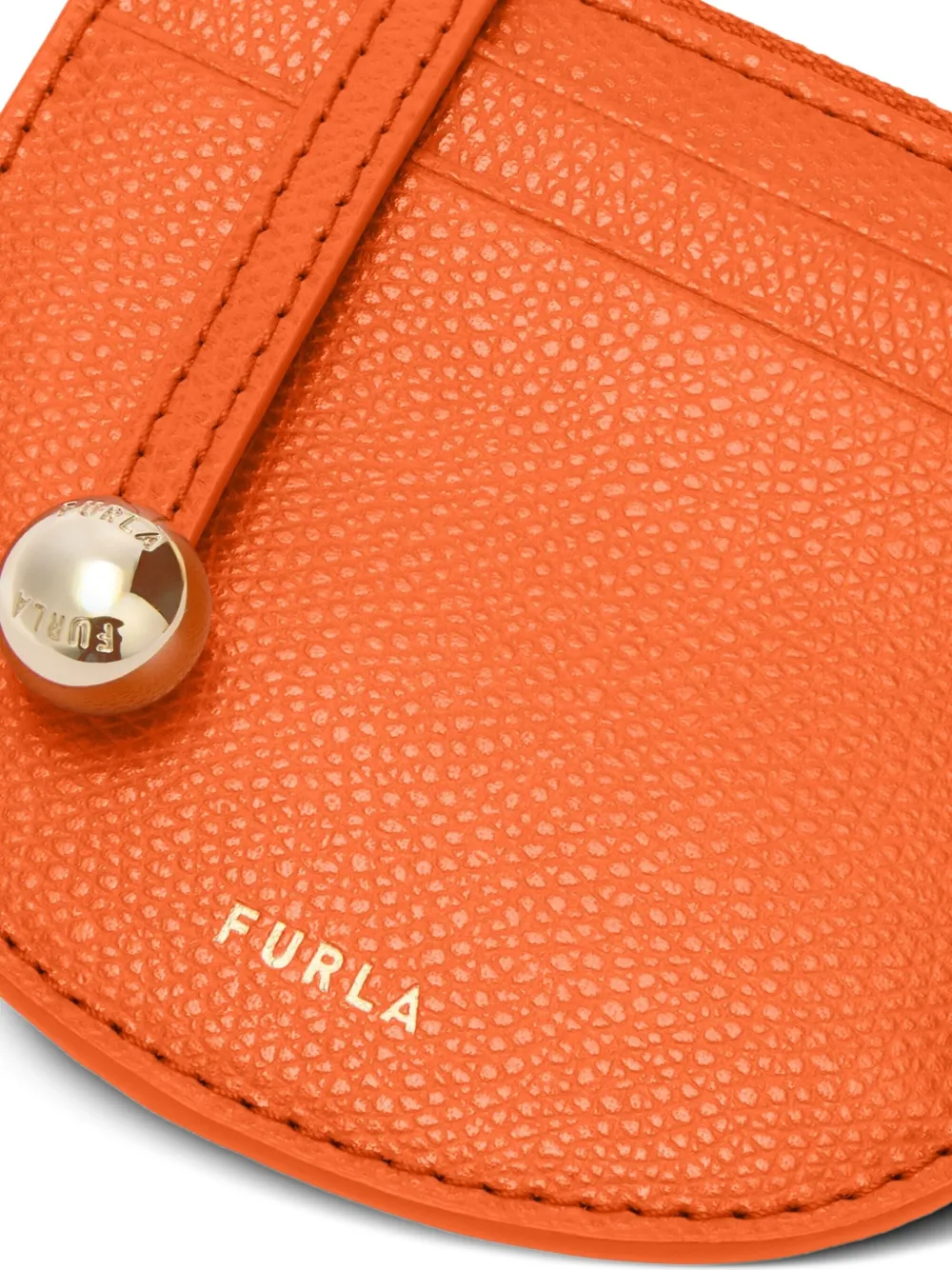 Furla Laura leren pasjeshouder met bandje Oranje