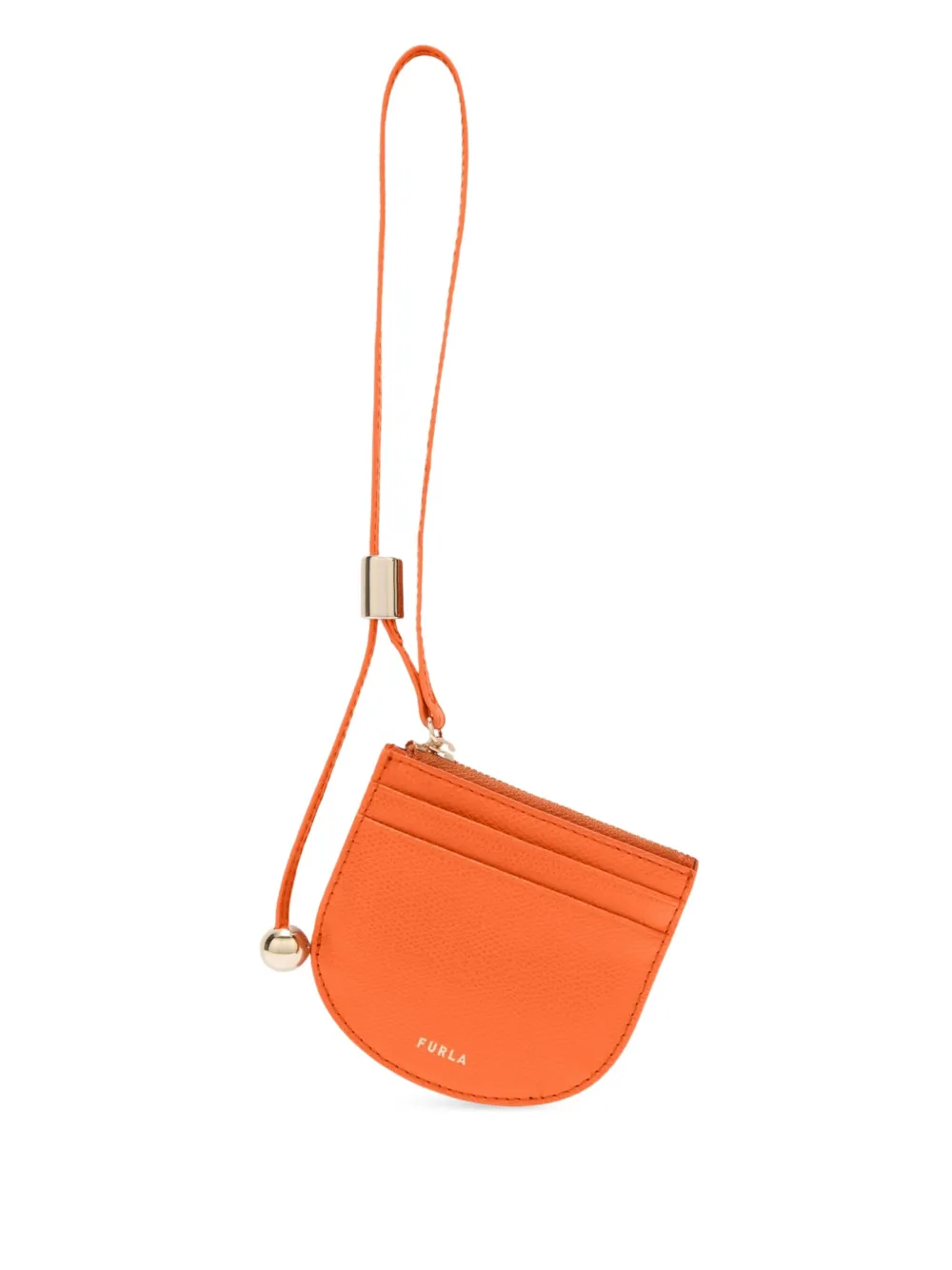 Furla Laura leren pasjeshouder met bandje Oranje