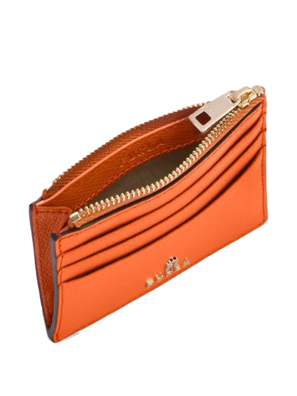 Furla Camelia zip-top card-holder Oranje