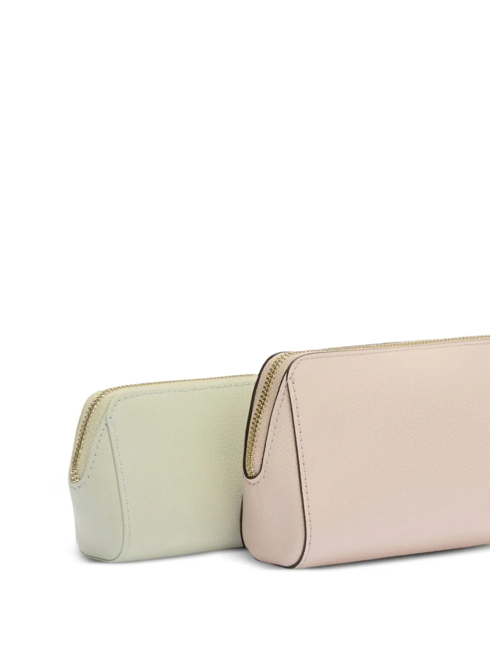 Furla zip-top curved makeup bag (set of two) Beige