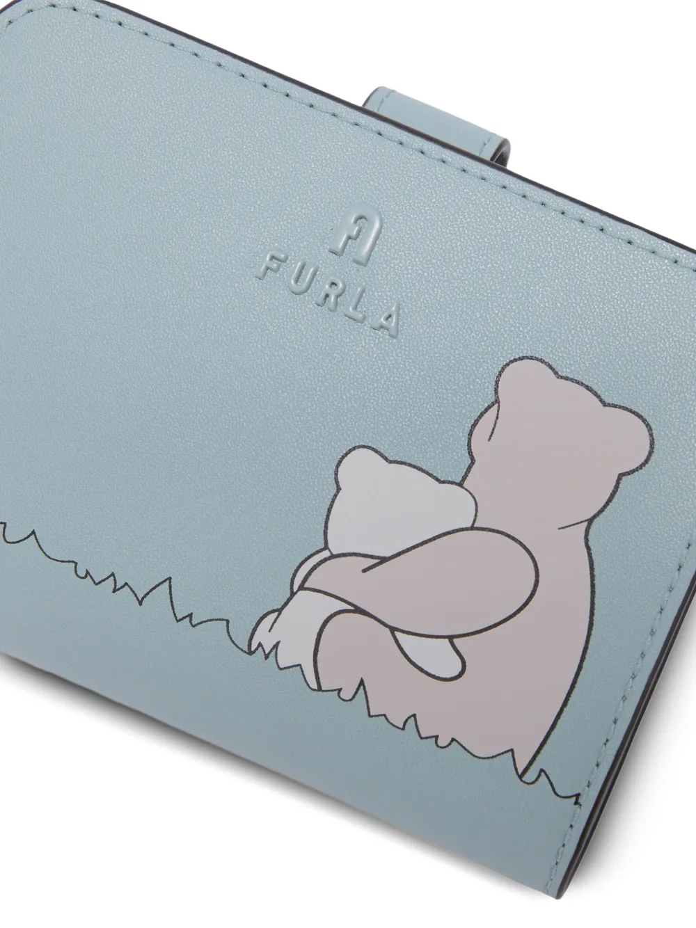 Furla Portemonnee met logoplakkaat Blauw