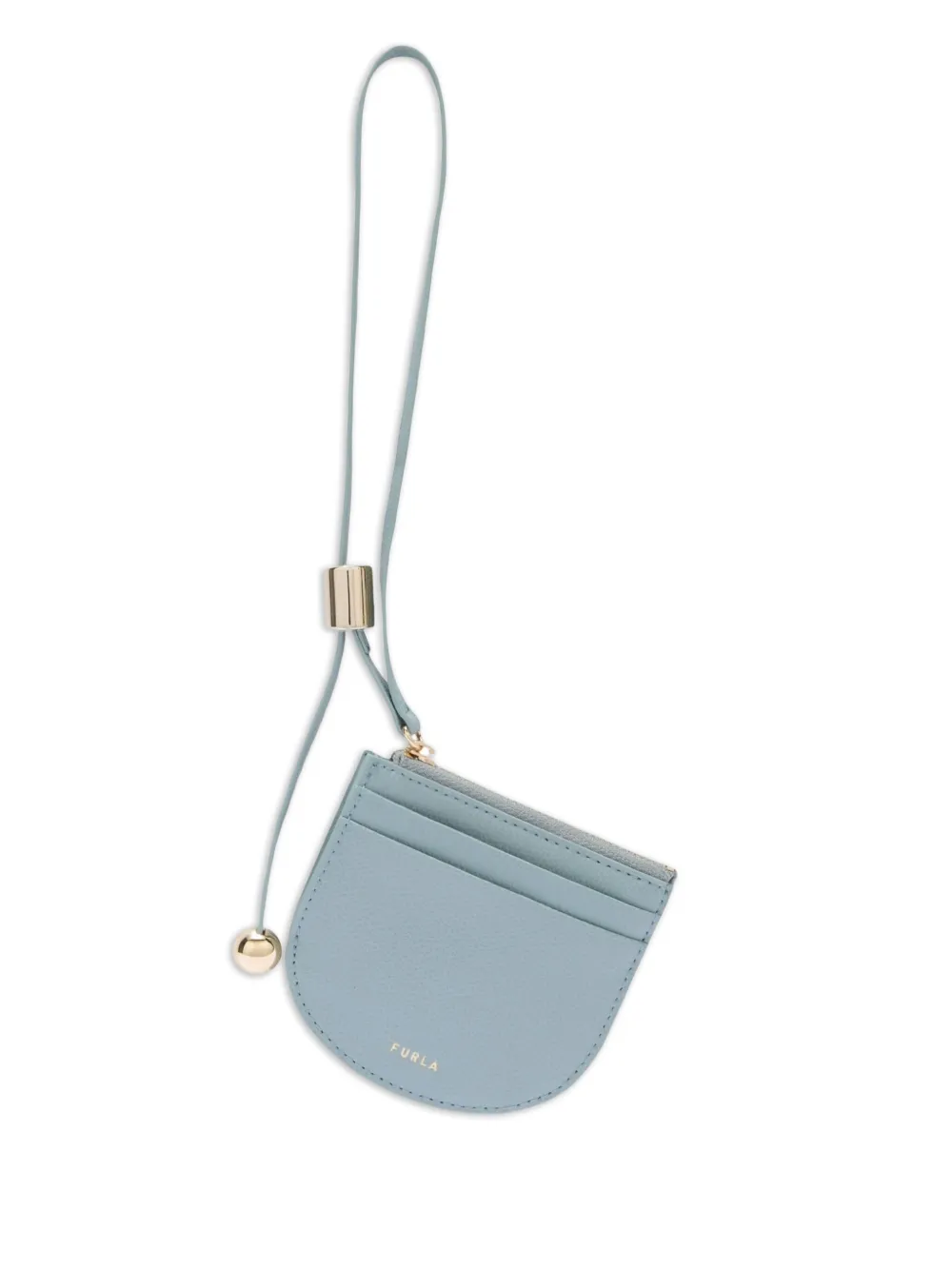 Furla Laura leren pasjeshouder met bandje Blauw