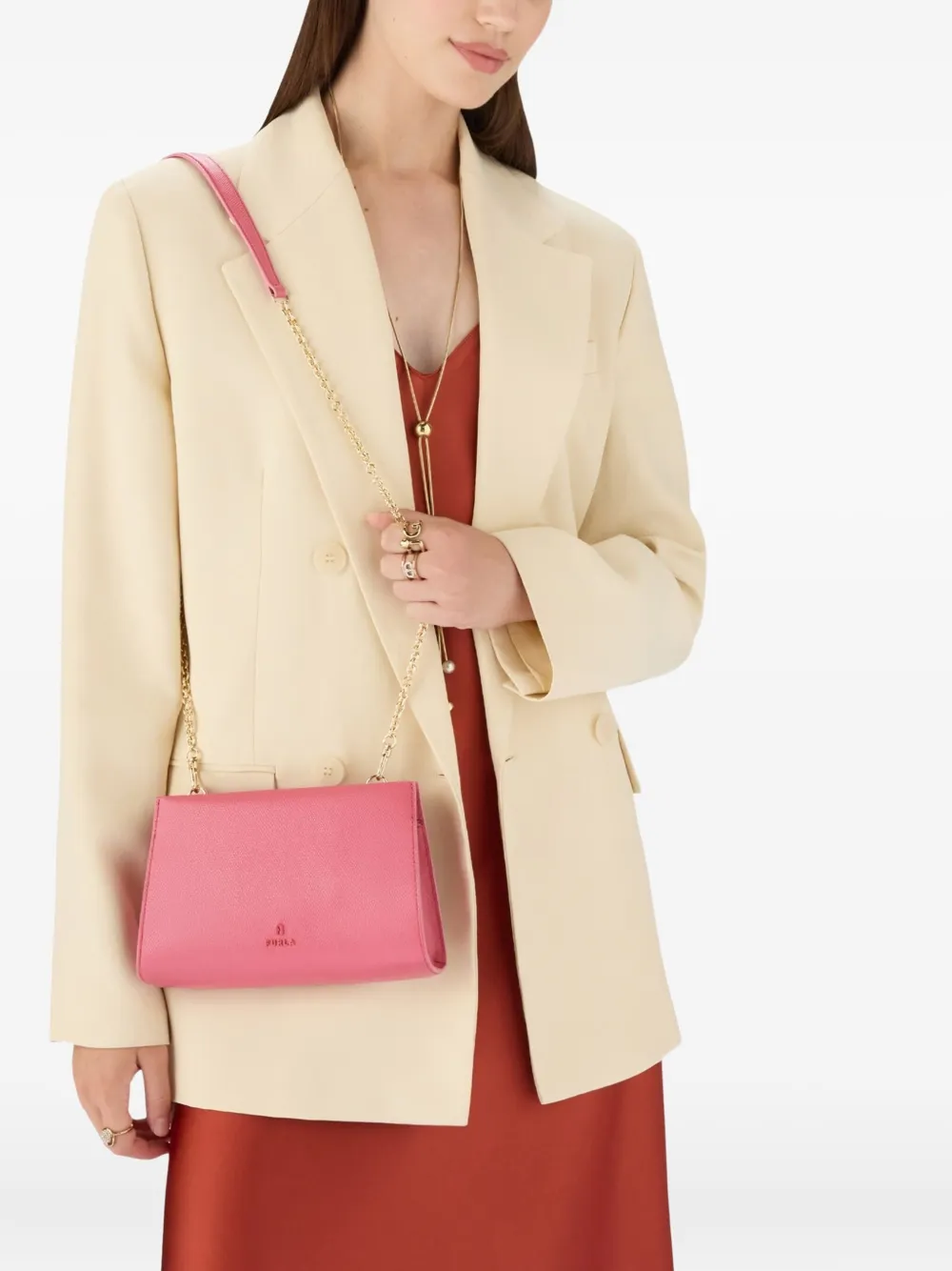Furla mini My chain-strap bag Roze