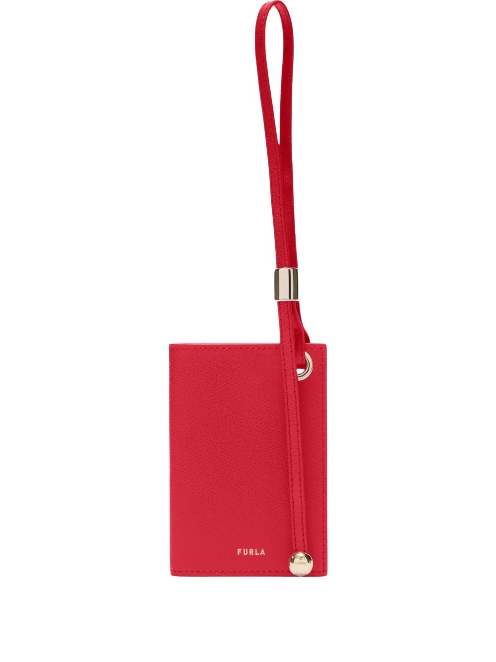 Furla Laura leather strap cardholder - Rosso