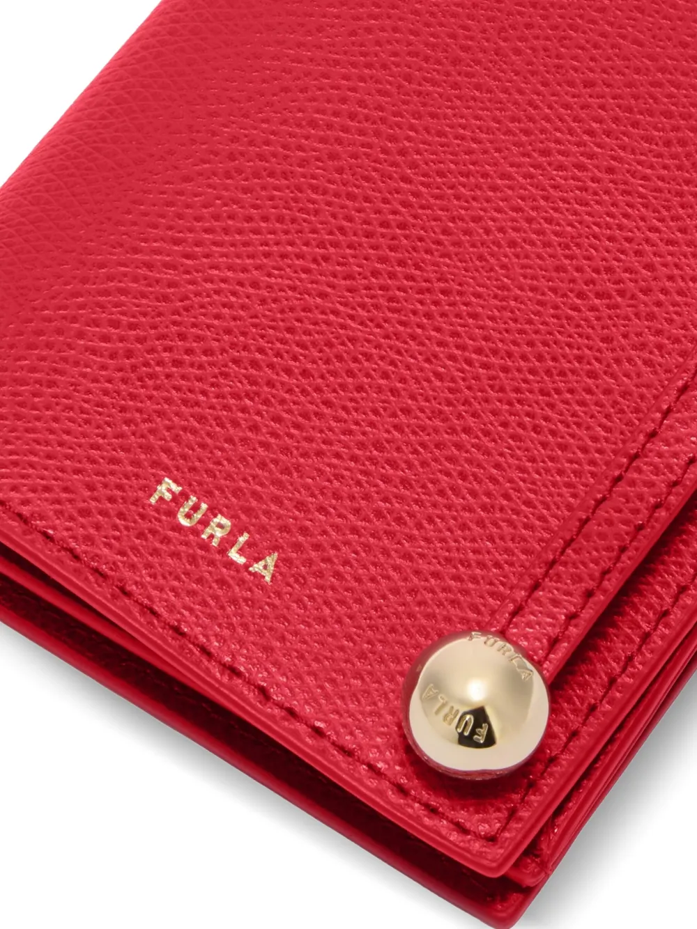 Furla Laura leren pasjeshouder met bandje Rood