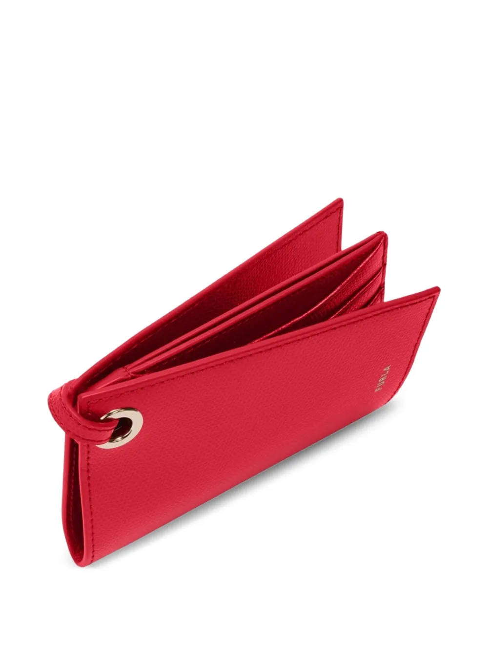 Furla Laura leren pasjeshouder met bandje Rood