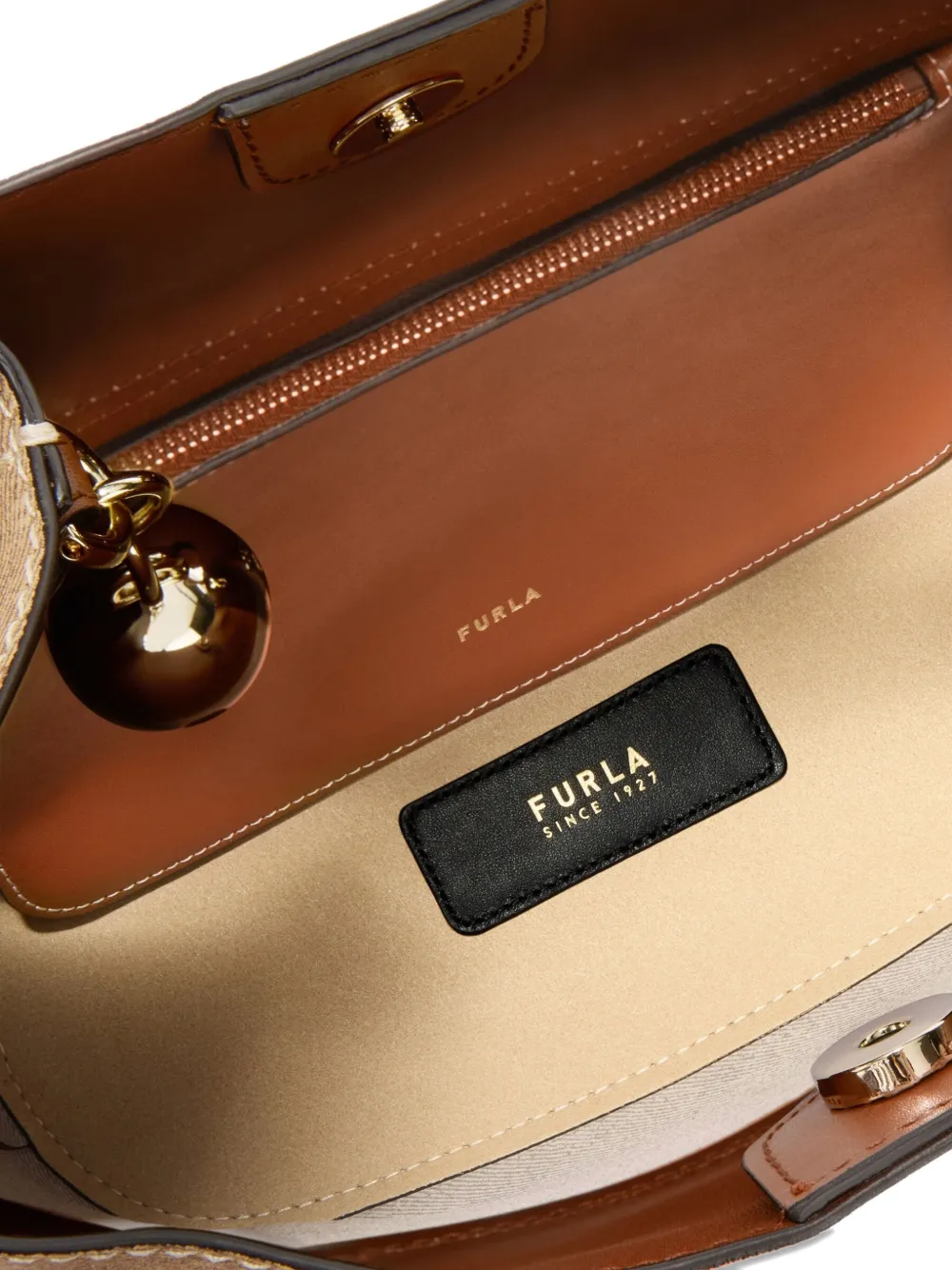 Furla Sfera leren bucket-tas Bruin