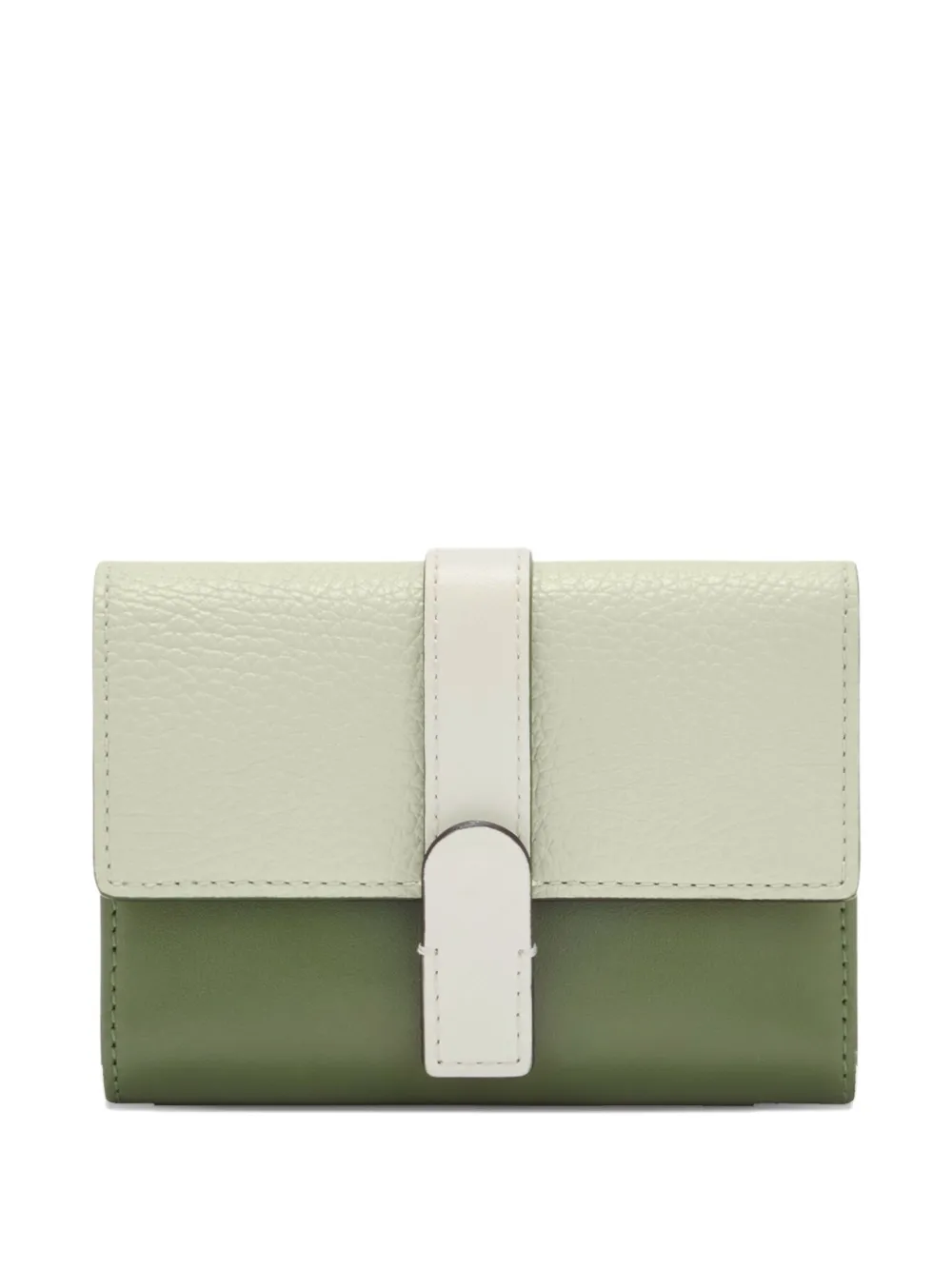 Furla Two-tone Leather Wallet In Green