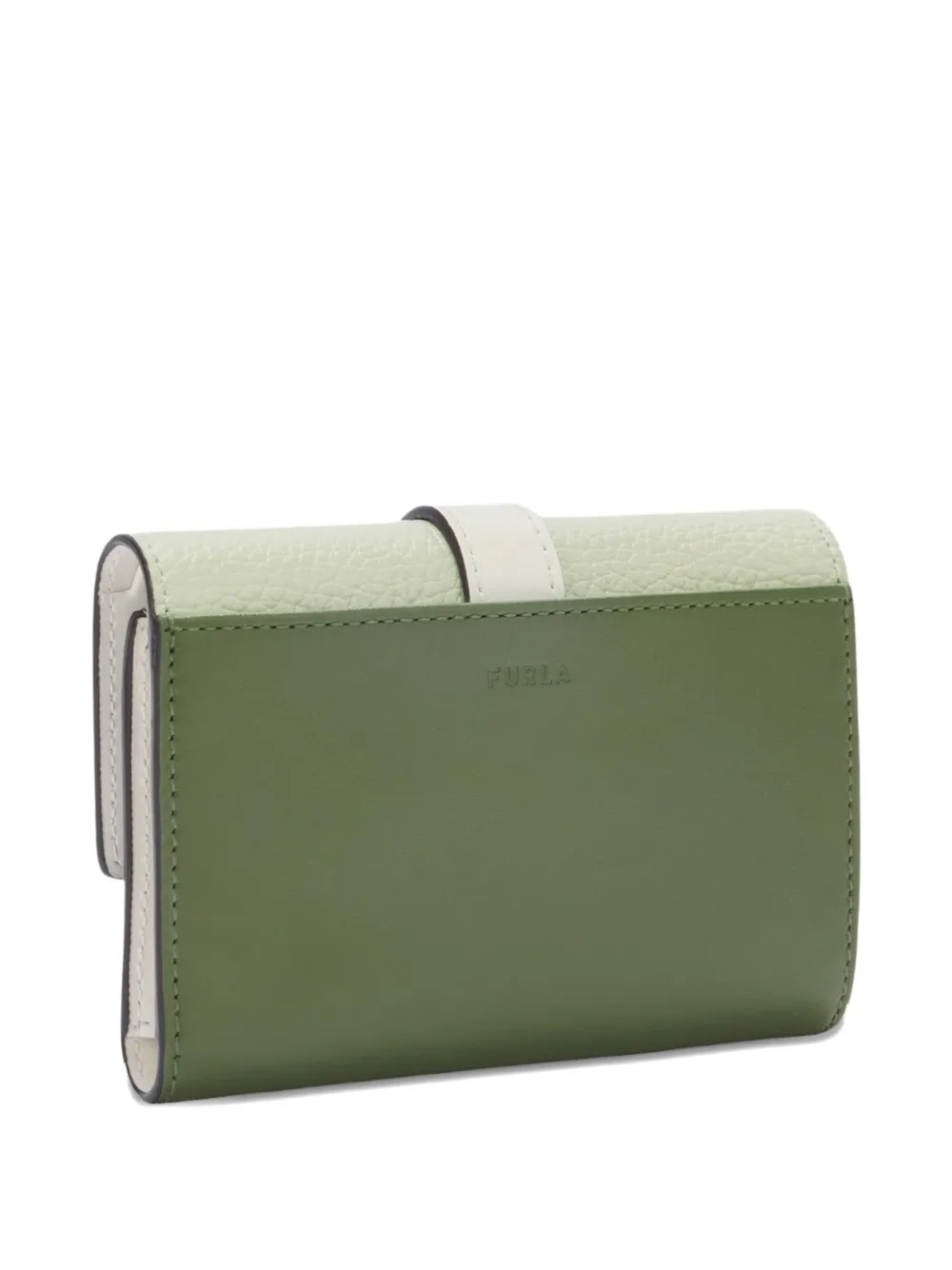 Furla Grazia two-tone leather wallet Groen