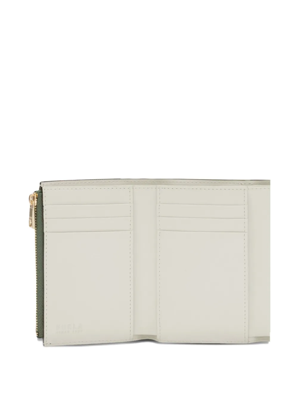Furla Grazia two-tone leather wallet Groen