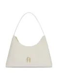 Furla small Diamante curved-top leather shoulder bag - White