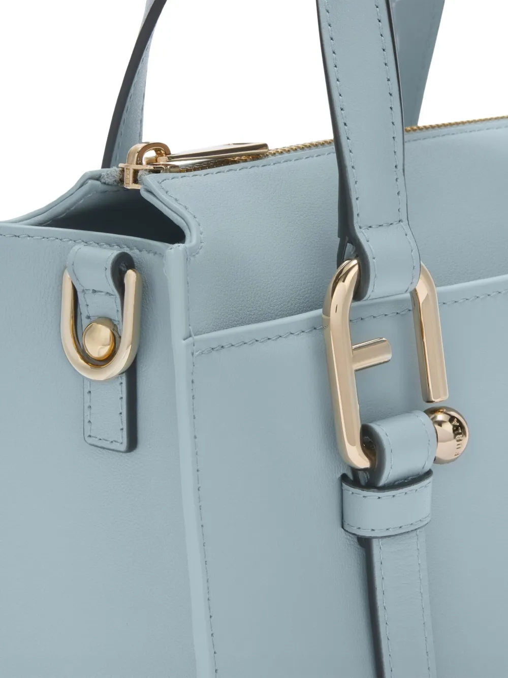 Furla Nuvola S leather tote bag Blauw