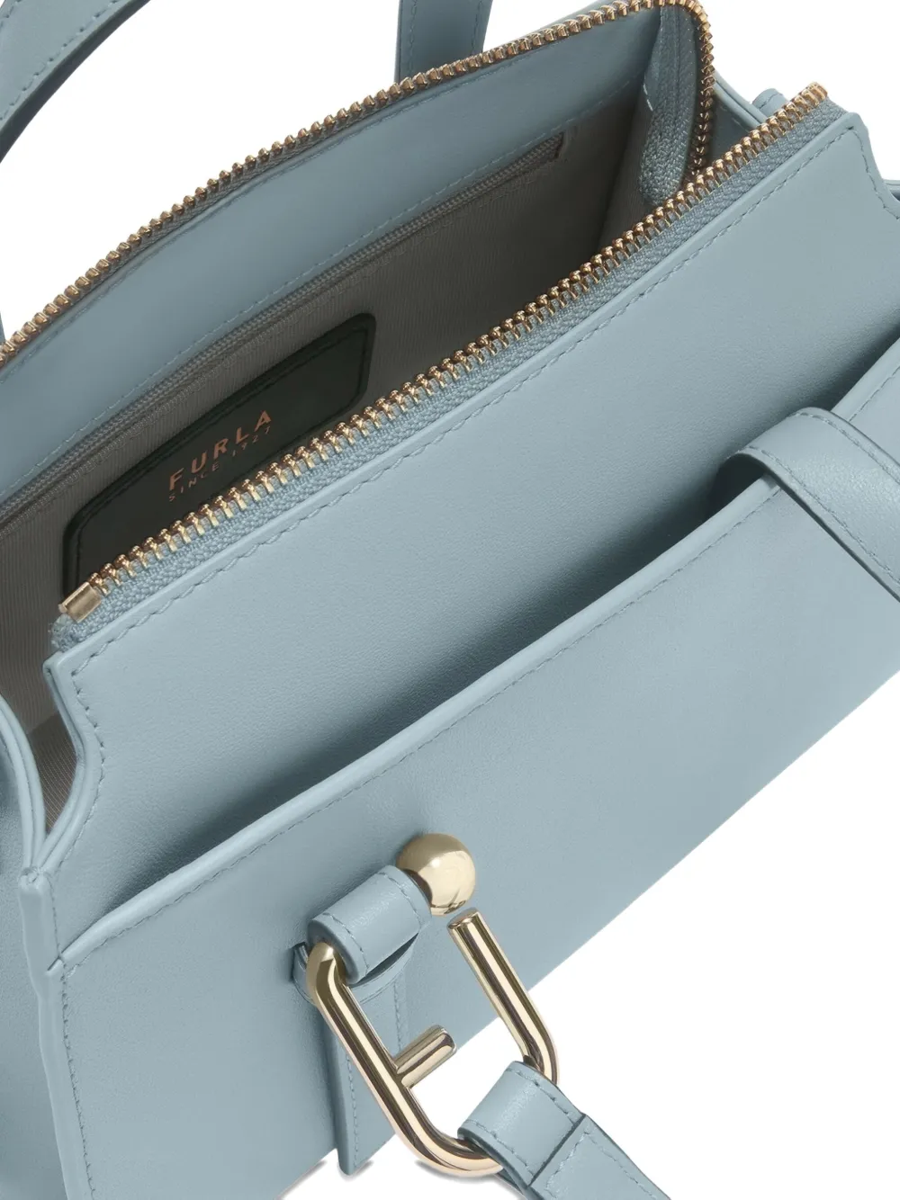 Furla Nuvola S leather tote bag Blauw