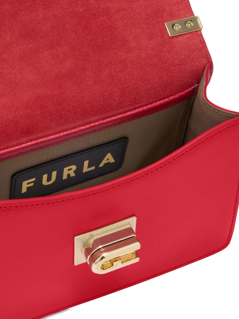 Furla 1927 mini-tas met omslag en kettinghengsel Rood