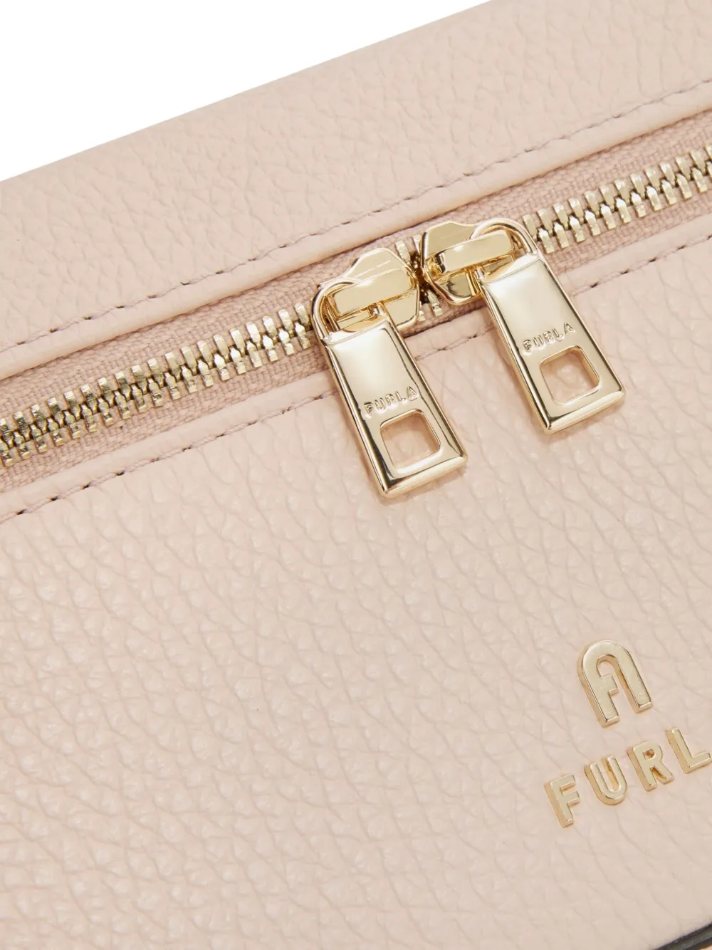Furla mini top-handle zip-around bag Beige