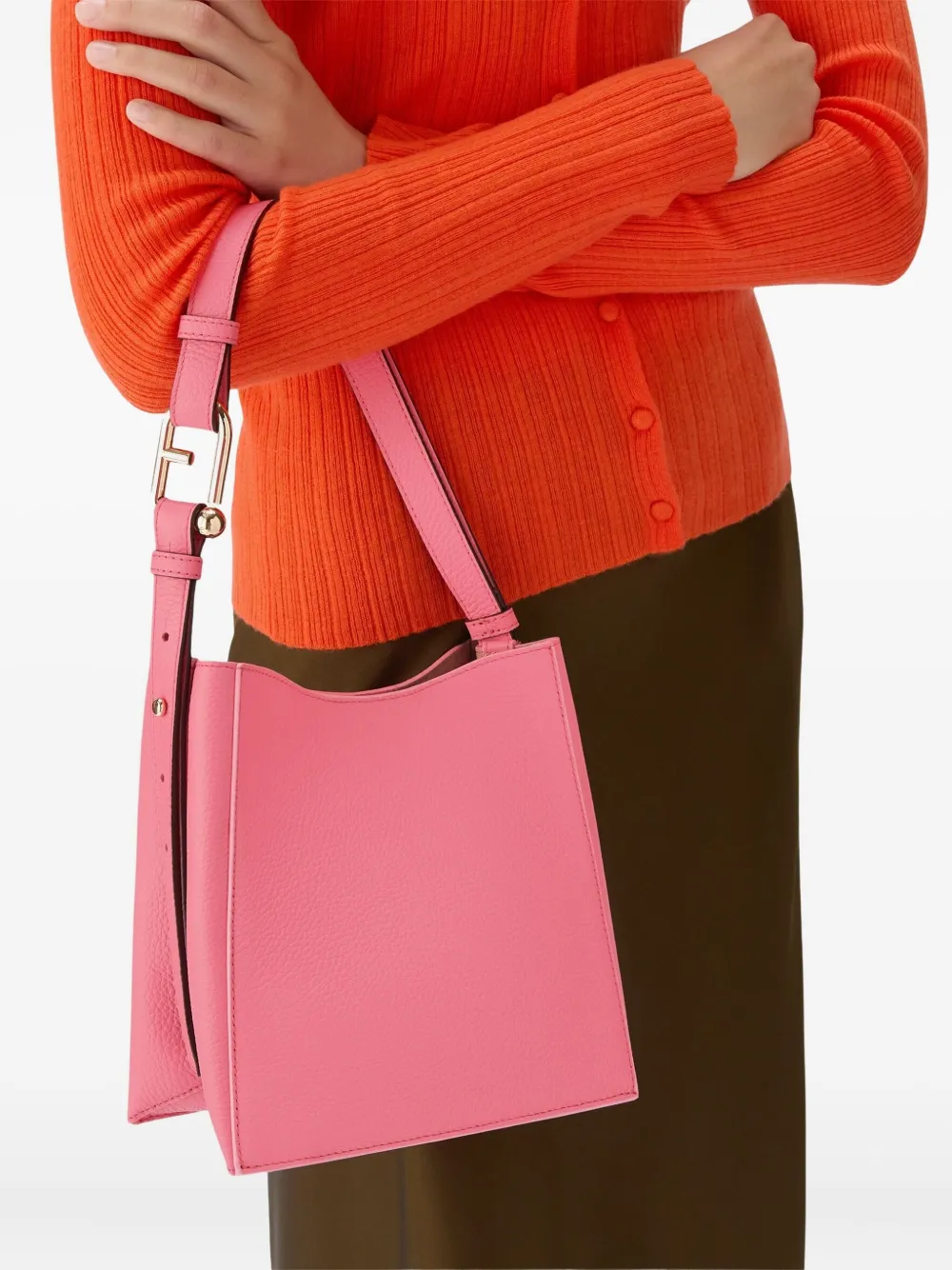 Furla Nuvola leren mini bucket-tas Roze