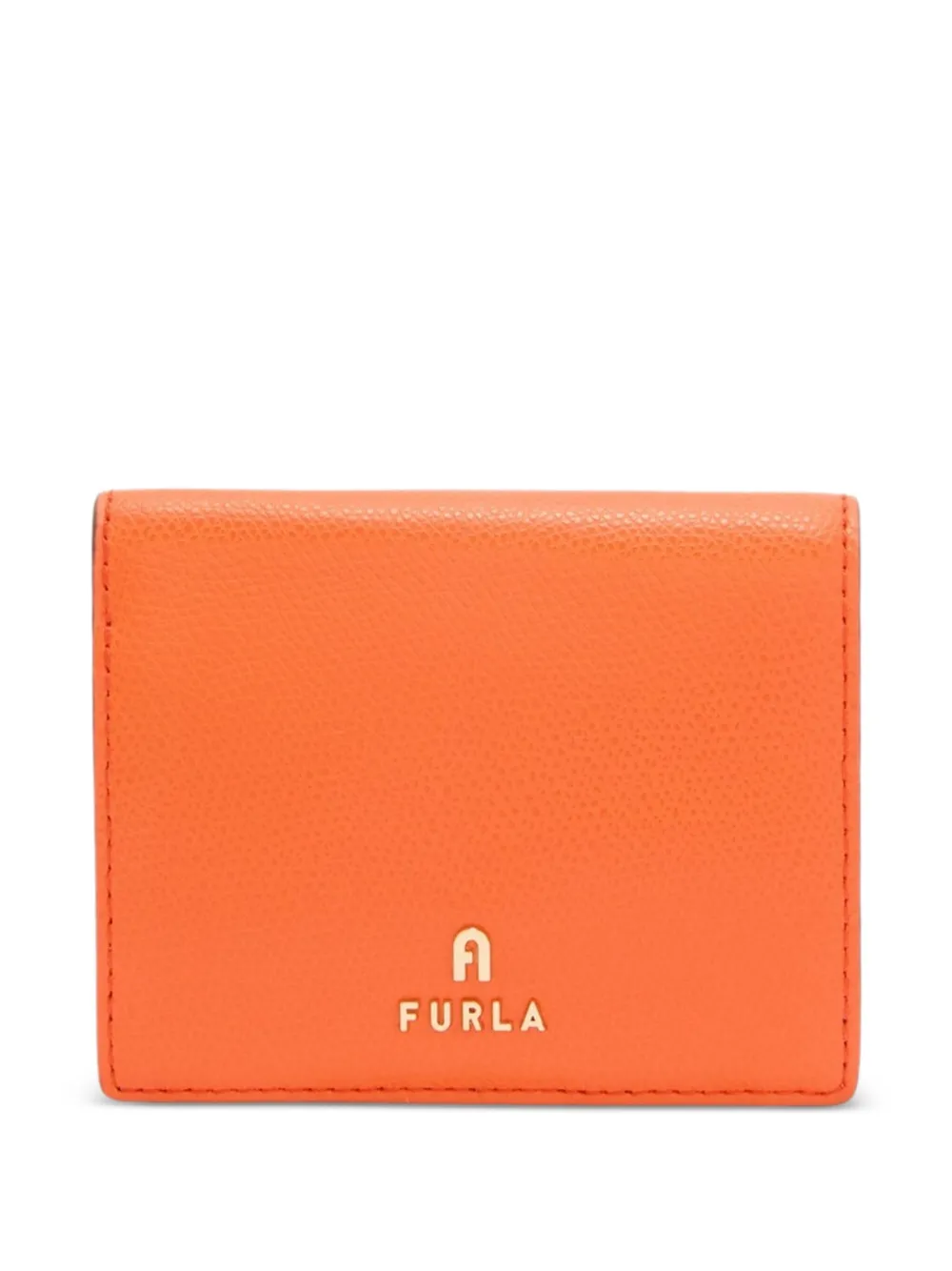 Camelia leather logo wallet