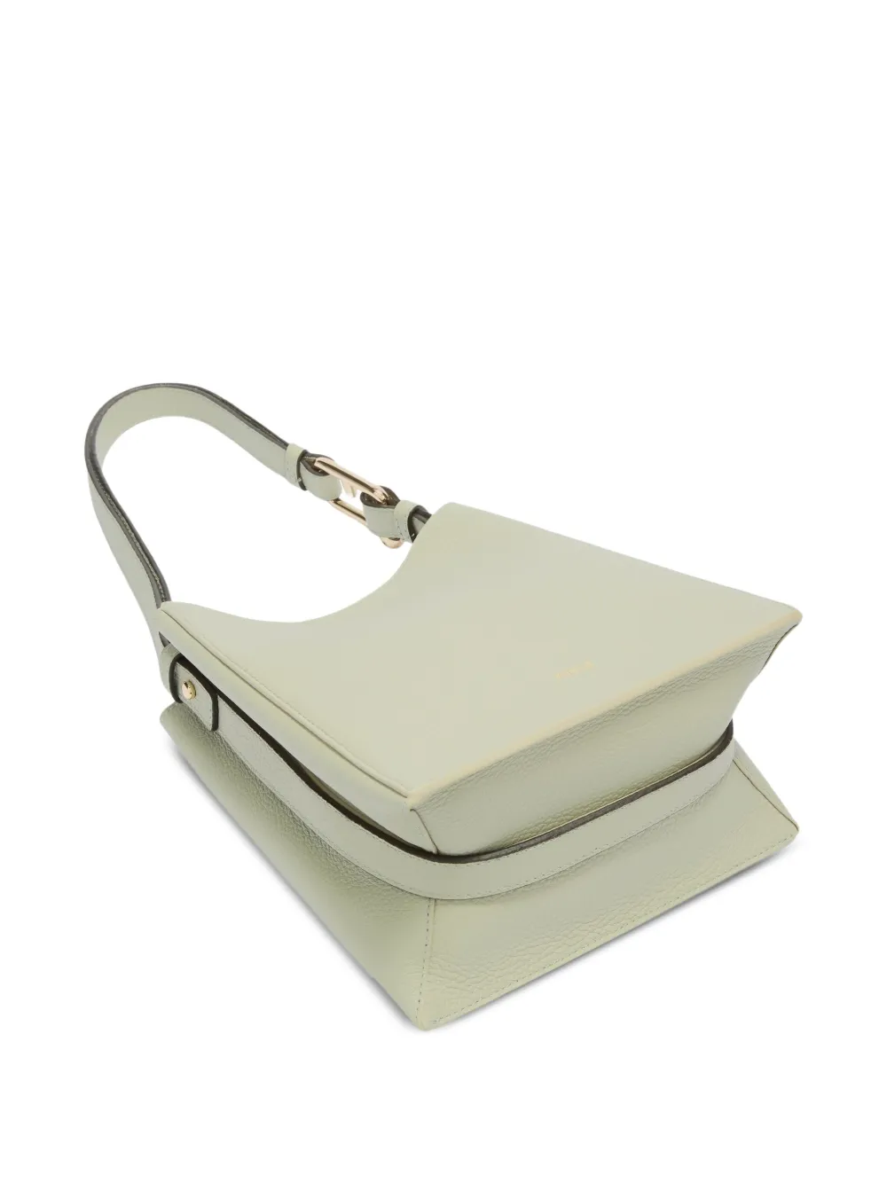 Furla Nuvola kleine leren bucket-tas met gespsluiting Beige