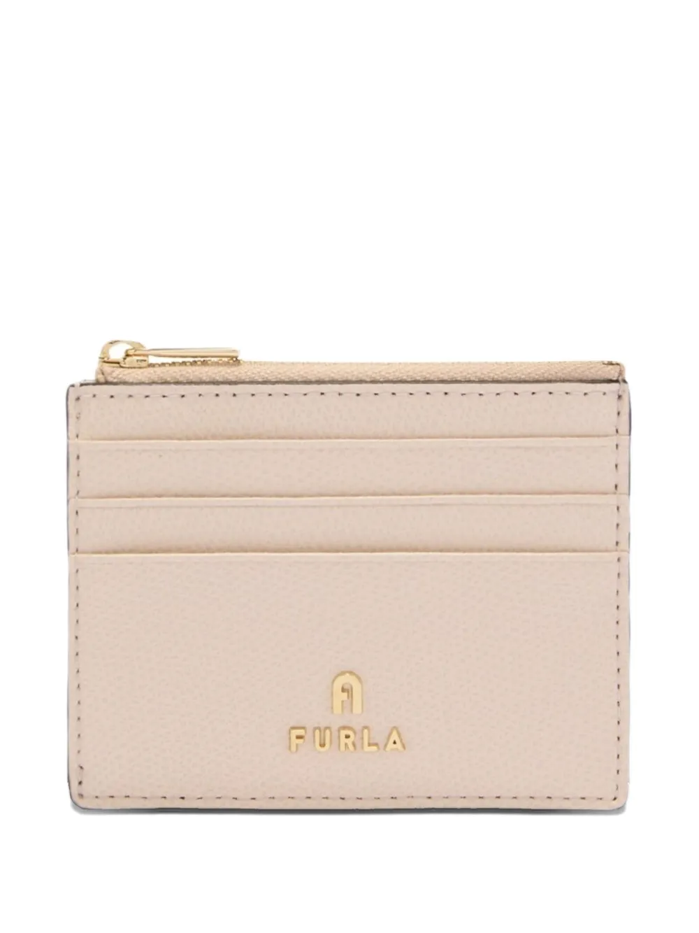Furla Camelia Zip Card-holder In Neutral