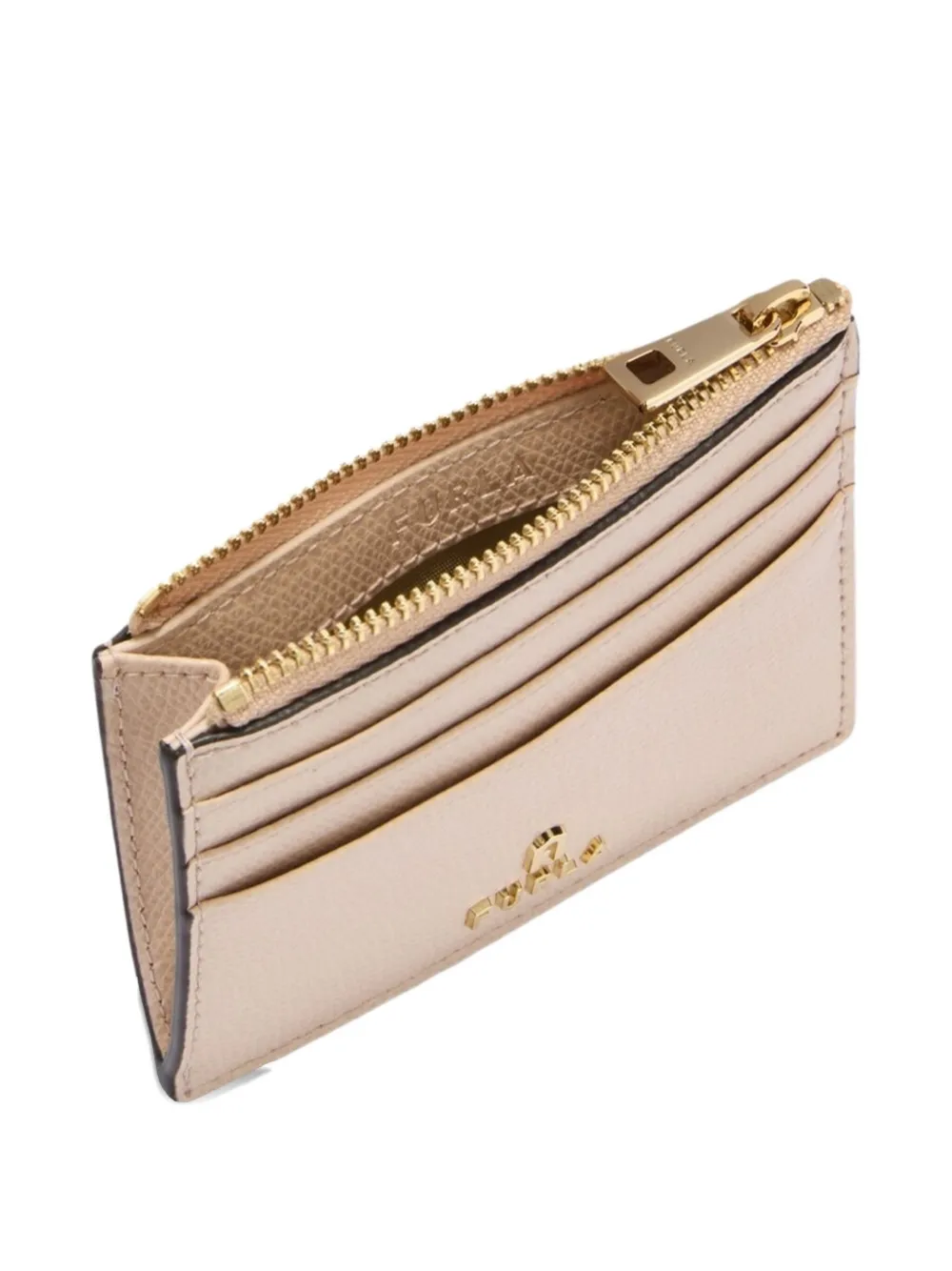 Furla Camelia zip card-holder Beige