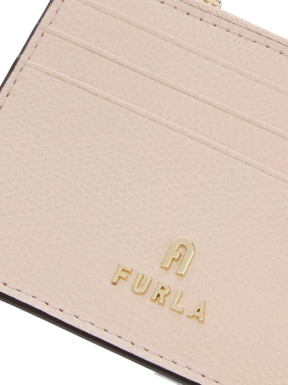 Furla Camelia zip card-holder Beige