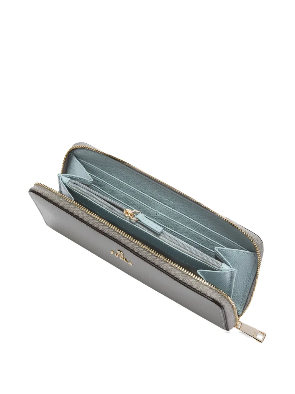 Furla Camelia zip-around leather wallet Grijs