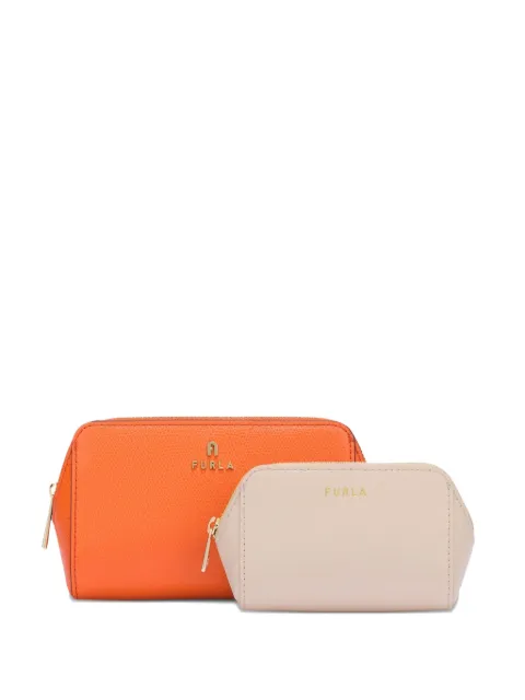 Furla zip-top curved makeup bag (set of two)