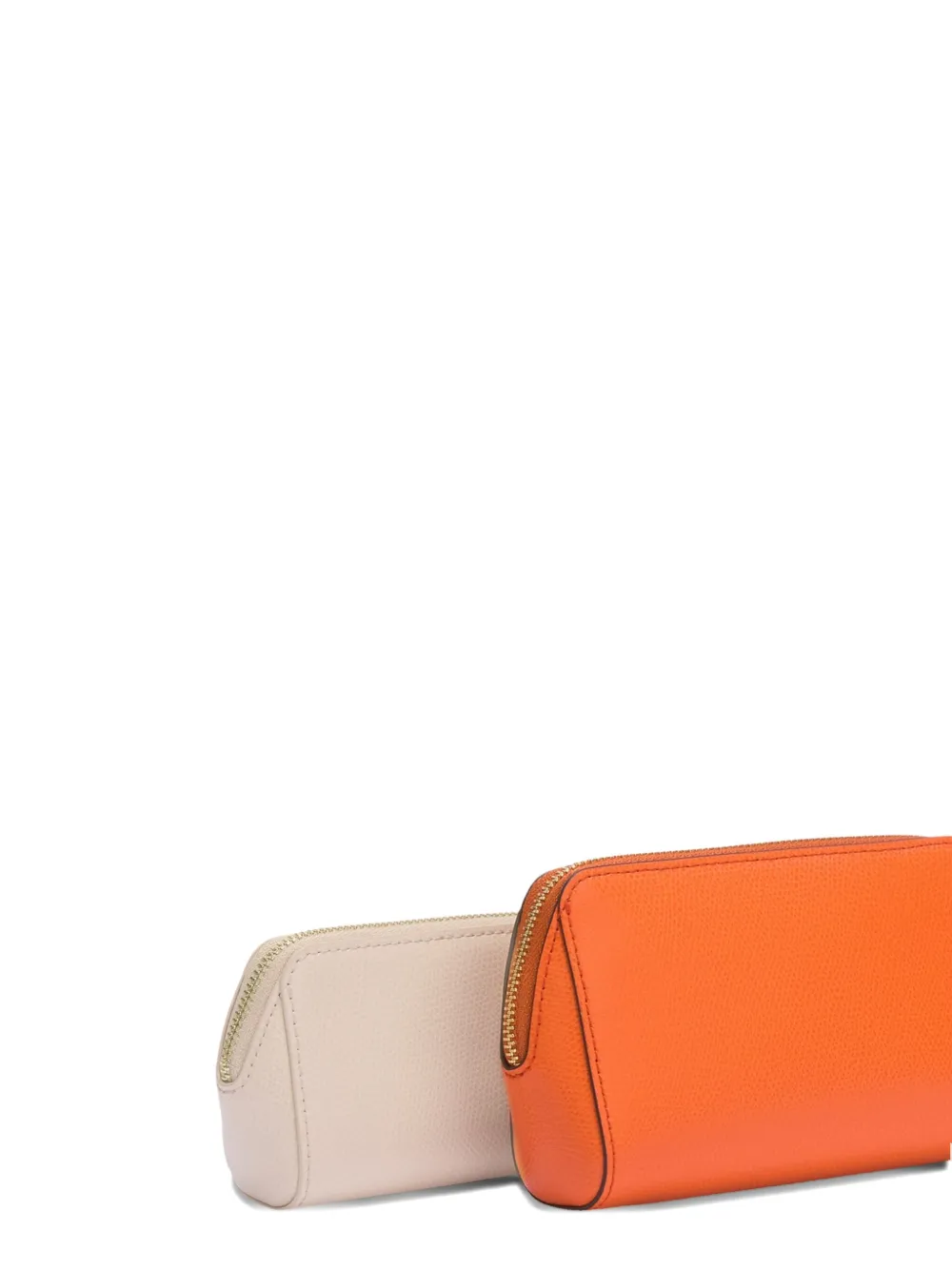 Furla Zip-top Curved Makeup Bag (set Of Two) In Orange