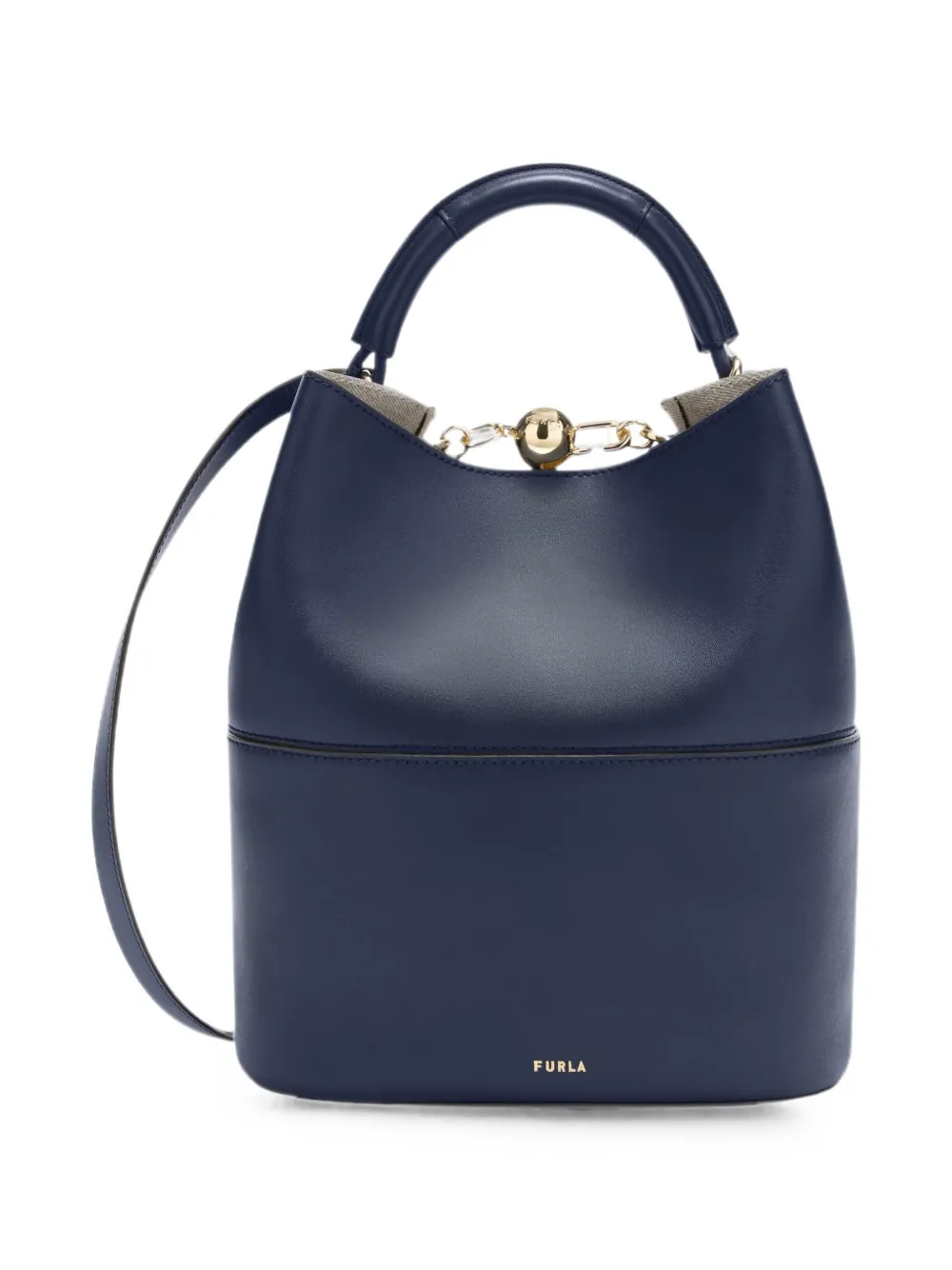 Furla Sfera chain-detail bucket bag - Blau