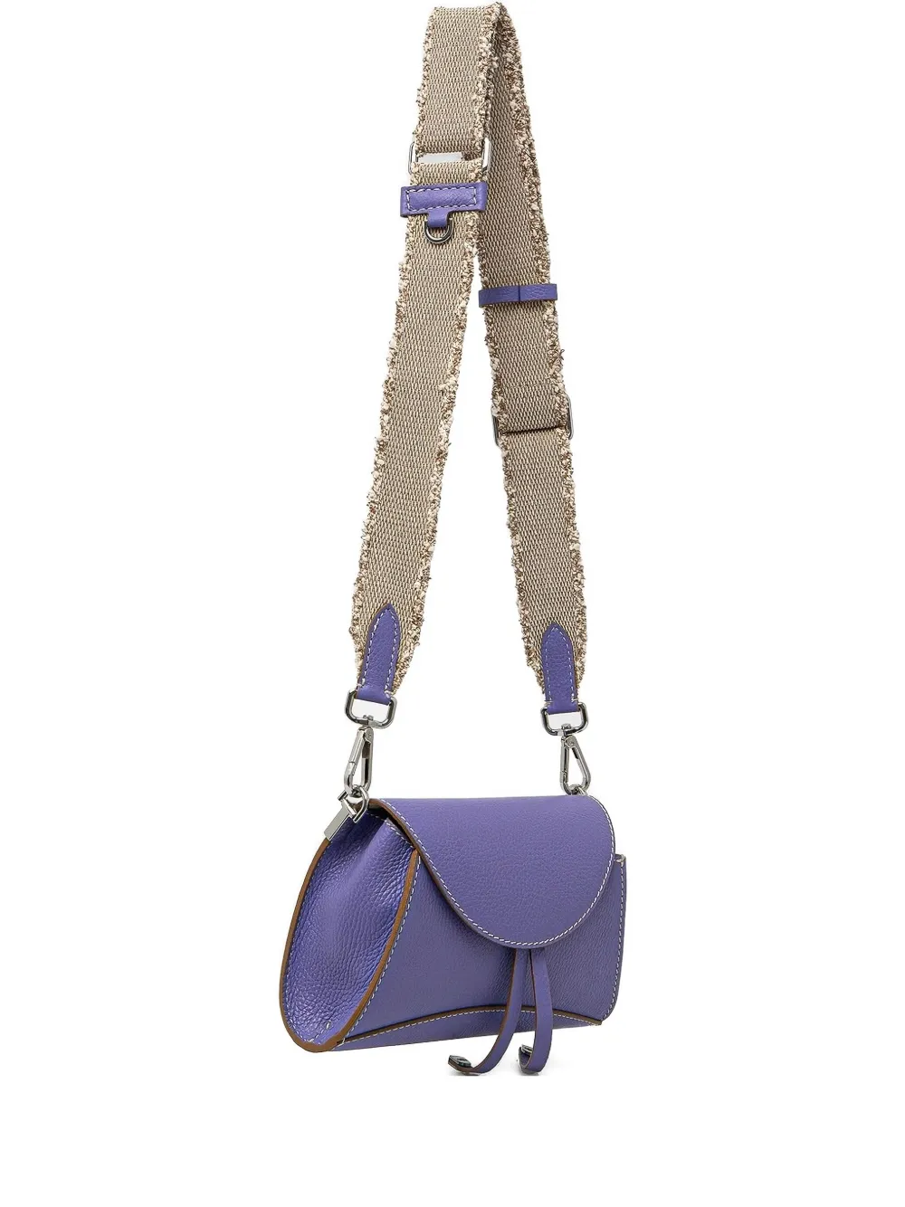 GIANNI CHIARINI frayed-strap satchel Paars