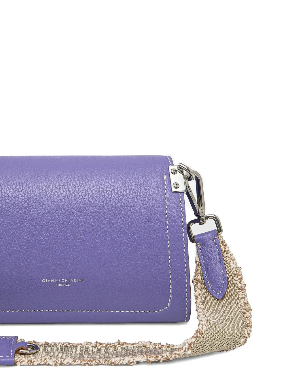 GIANNI CHIARINI frayed-strap satchel Paars