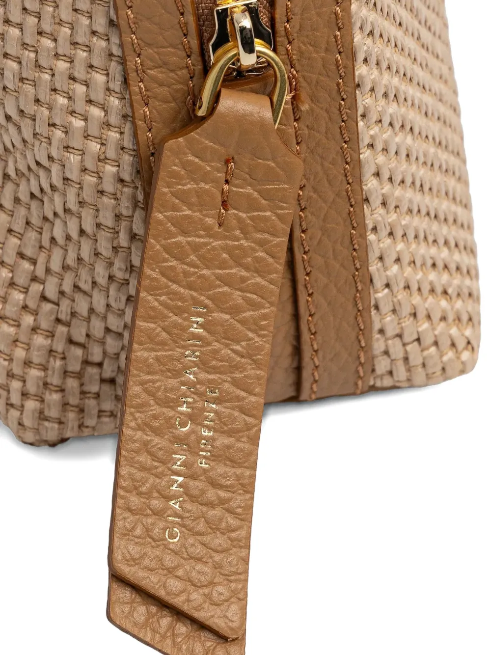 GIANNI CHIARINI Geweven crossbodytas met textuur Beige