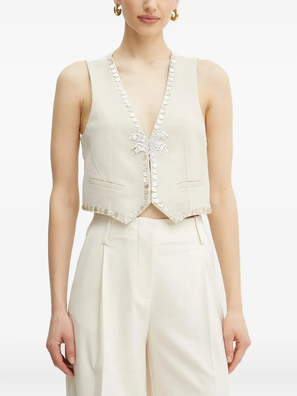 Forte Forte embellished vest | Neutrals | Image 1
