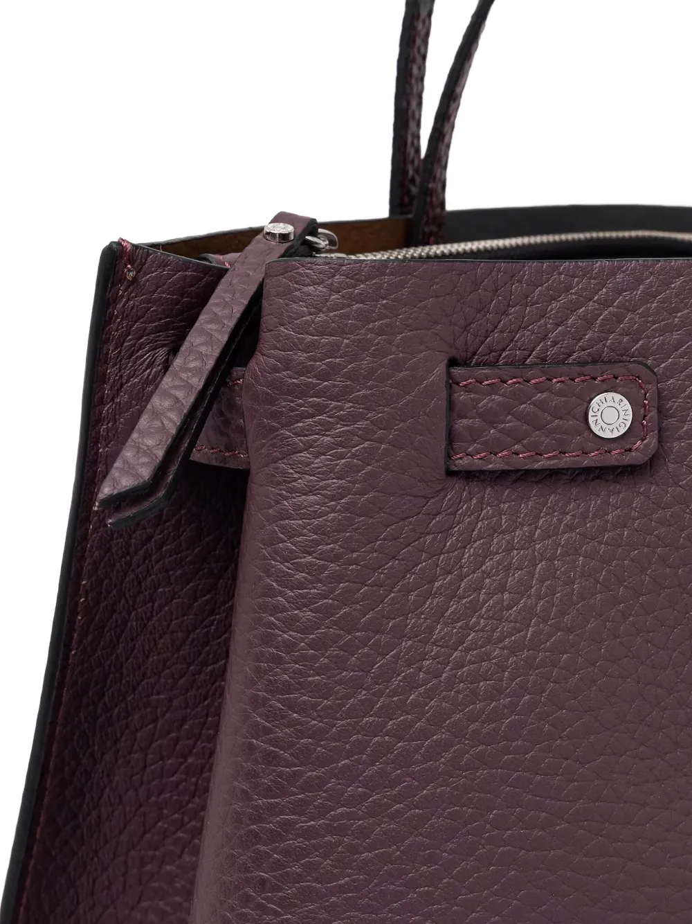 GIANNI CHIARINI Leren shopper Paars