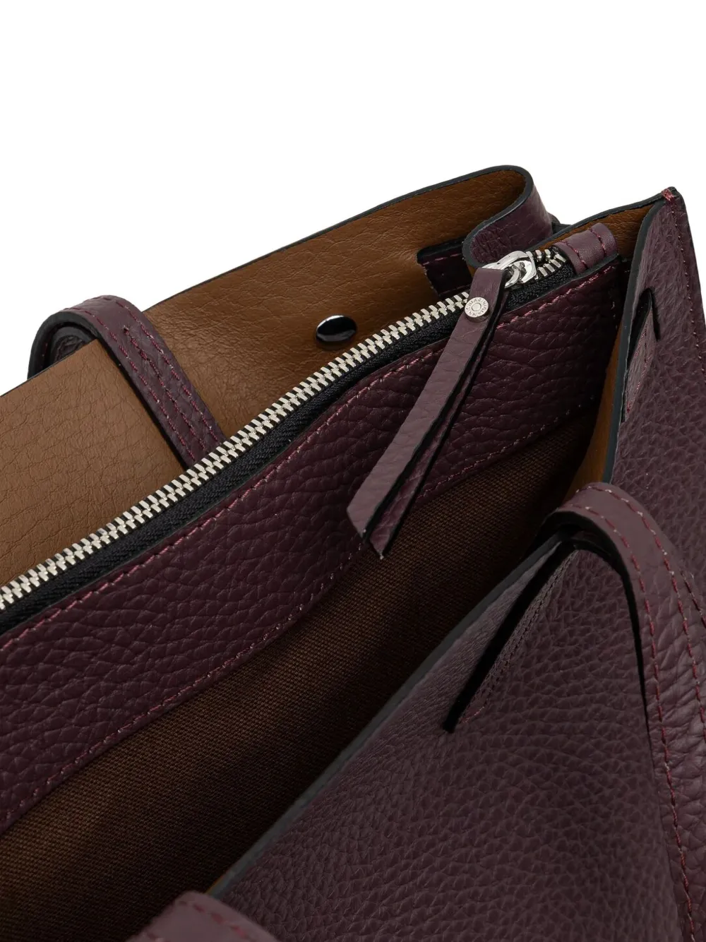 GIANNI CHIARINI Leren shopper Paars