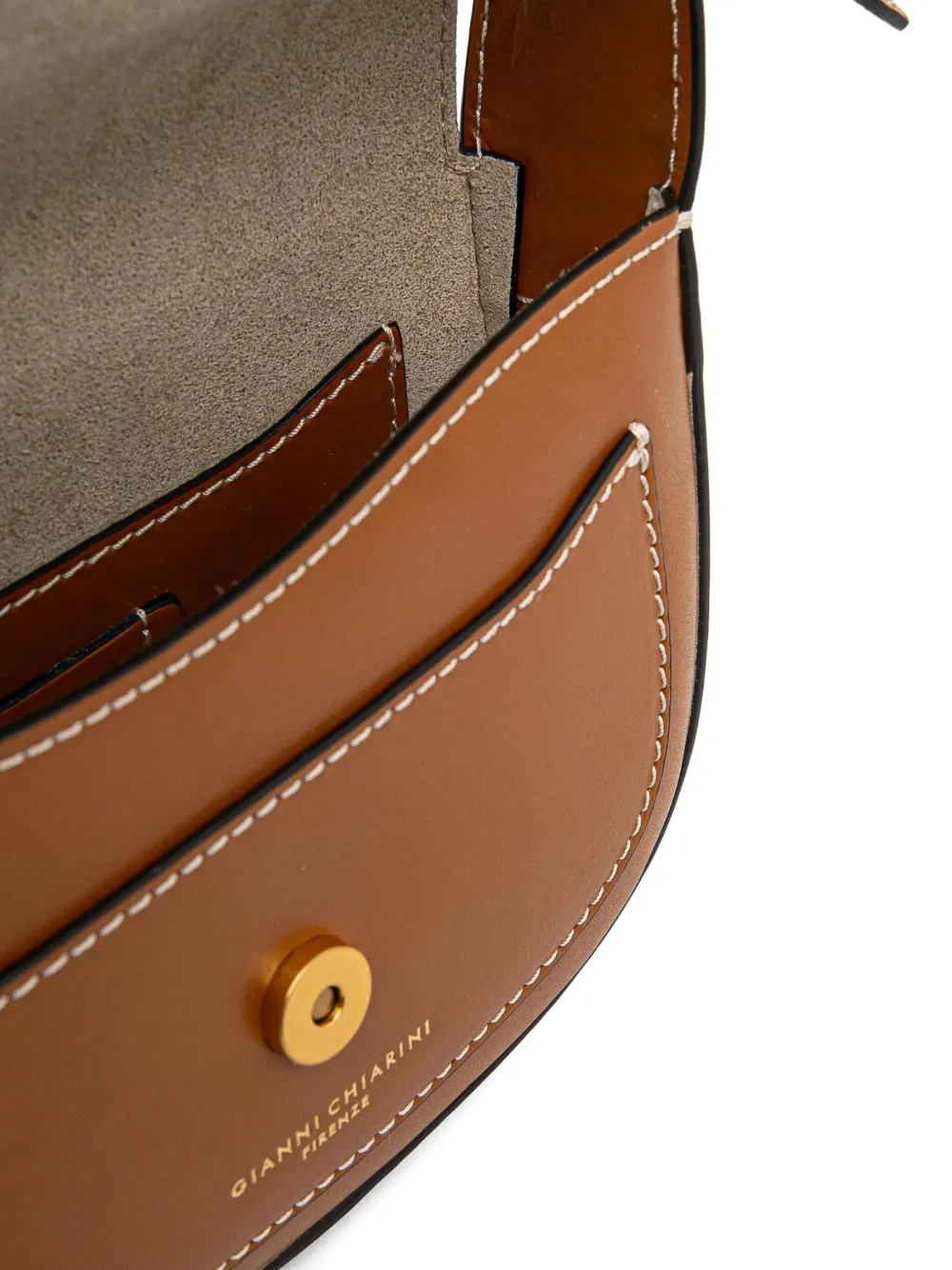 GIANNI CHIARINI Leren crossbodytas Bruin