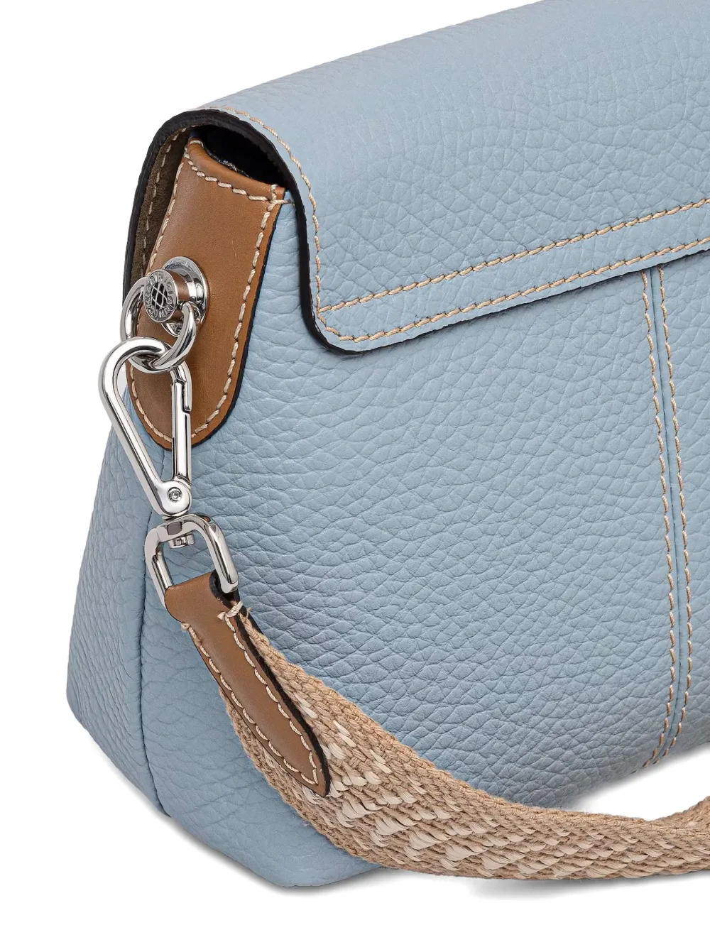 GIANNI CHIARINI Leren crossbodytas met textuur Blauw