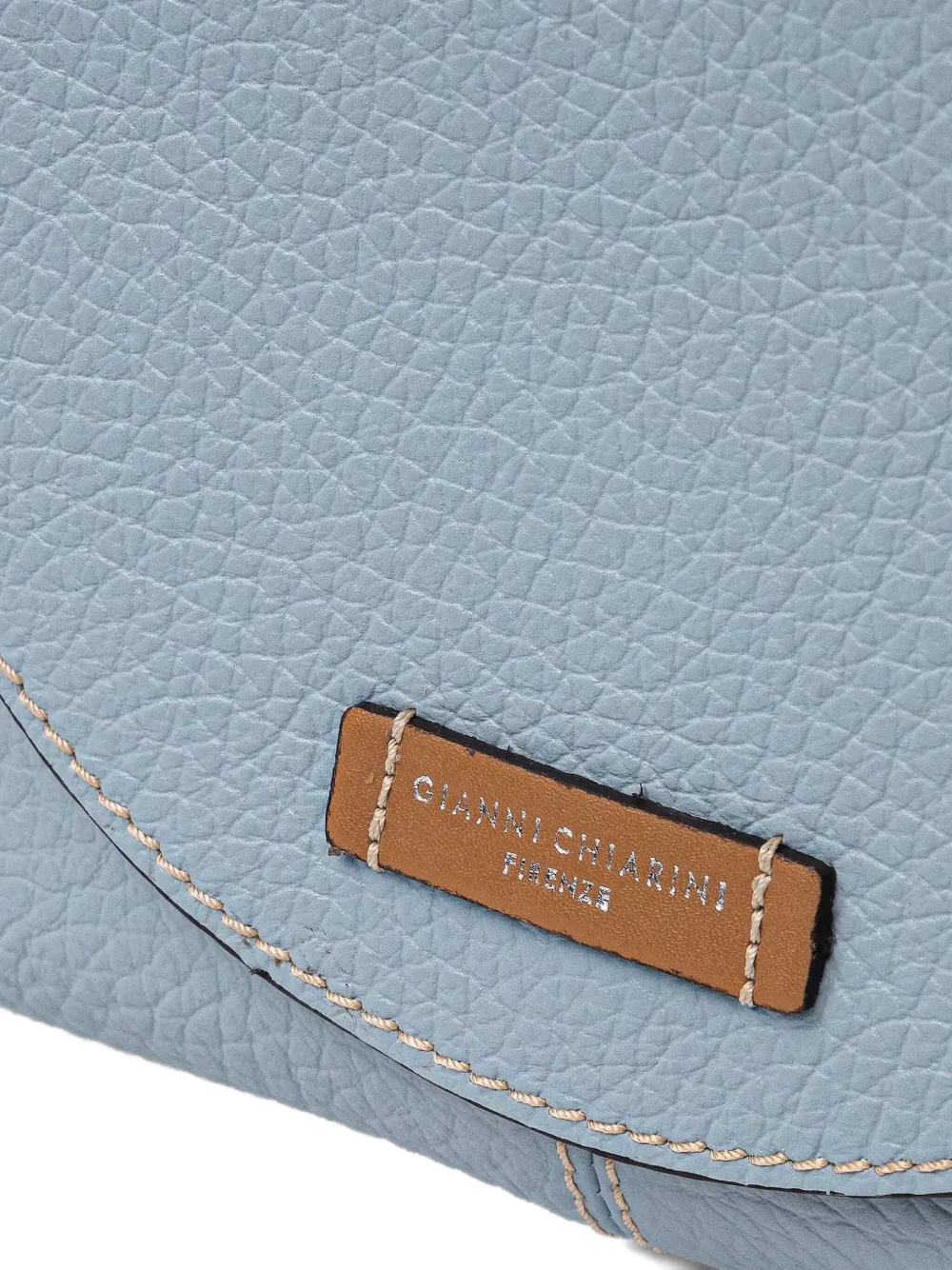 GIANNI CHIARINI Leren crossbodytas met textuur Blauw