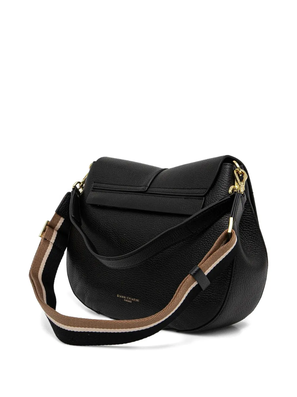 GIANNI CHIARINI Leren crossbodytas met textuur Zwart
