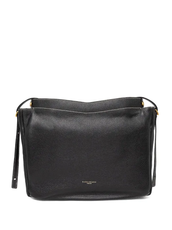 GIANNI CHIARINI レザー ショルダーバッグ | ブラック | FARFETCH JP