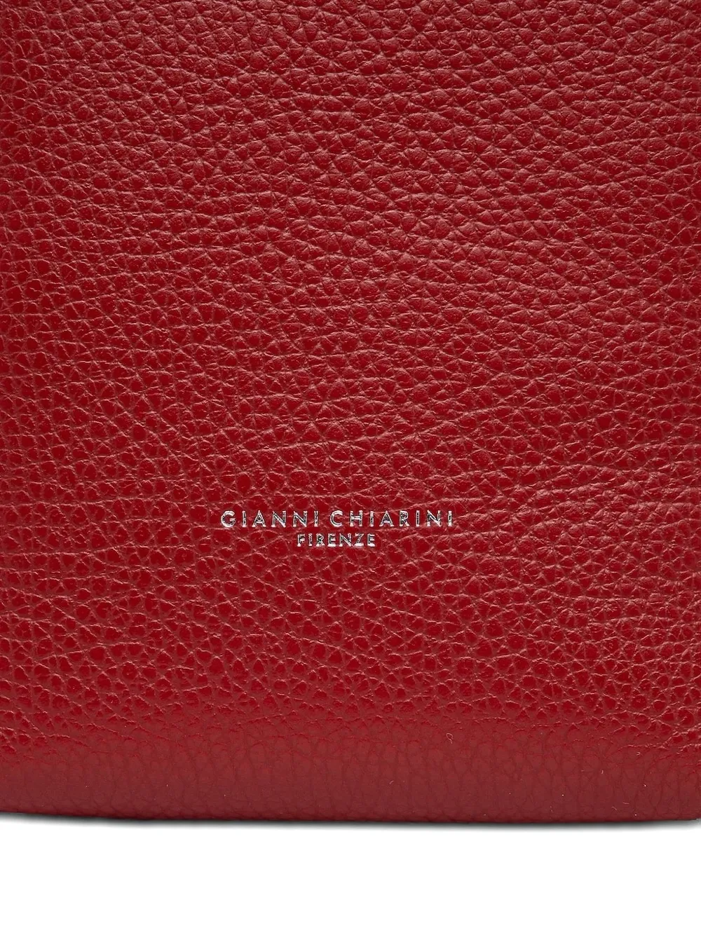 GIANNI CHIARINI Amelia leren bucket-tas met trekkoord Rood