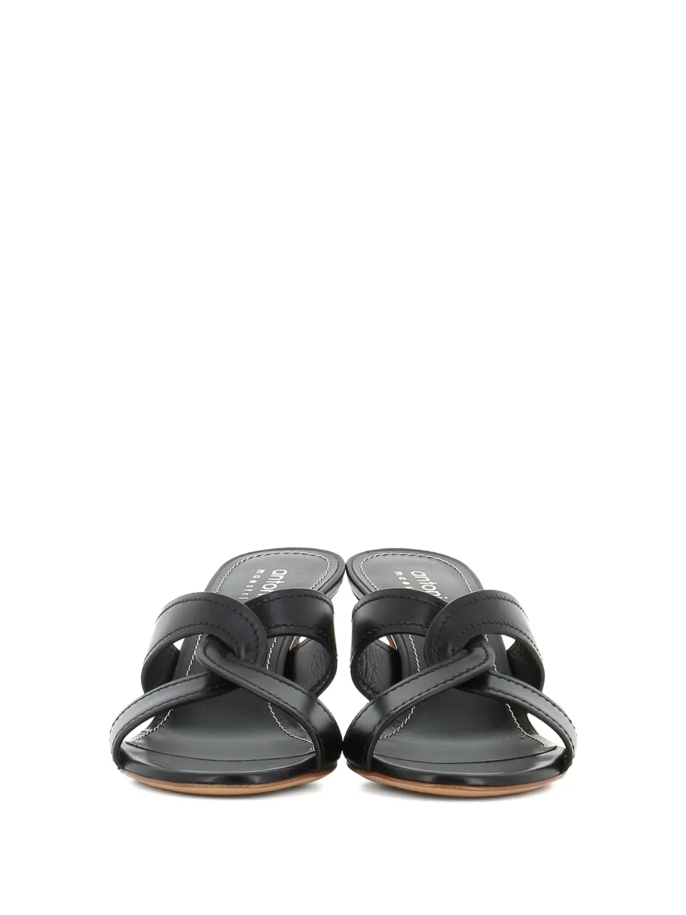 Antonio Barbato Maestri Veneziani crossover-strap heeled mules Black