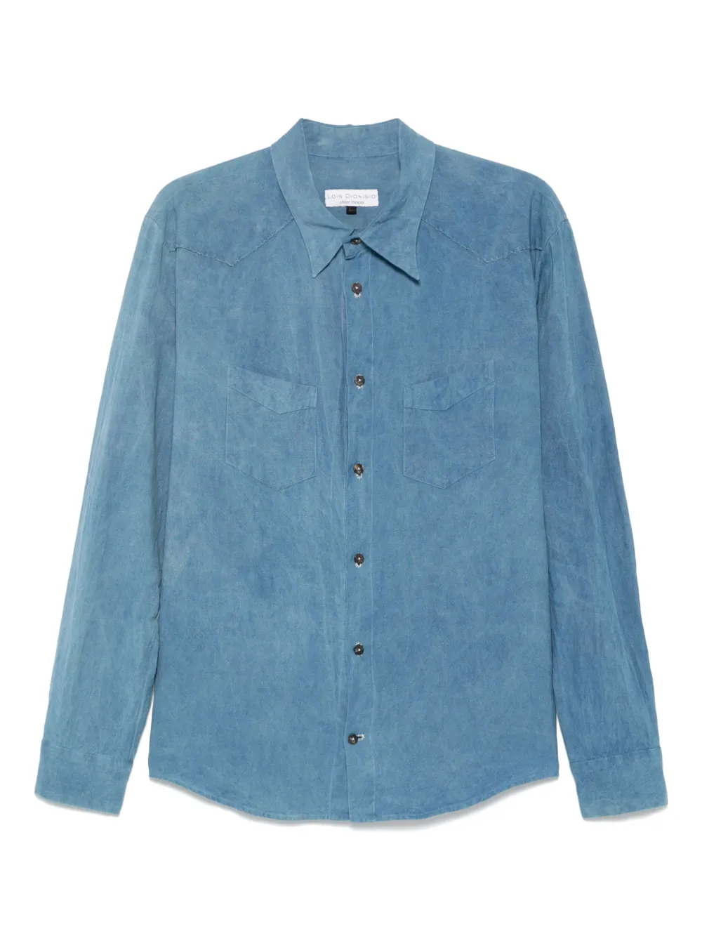 LOÏS DIONISIO classic-collar shirt - ブルー LOÏS DIONISIO classic-collar shirt - ブルー