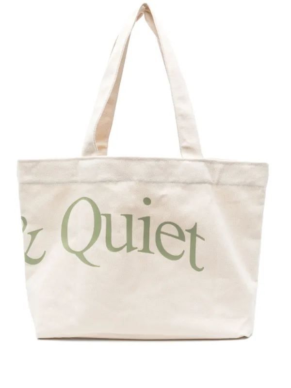 Museum Of Peace Quiet Wordmark Tote Bag Neutrals