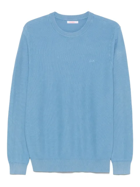 Sun 68 piqué-weave cotton sweater