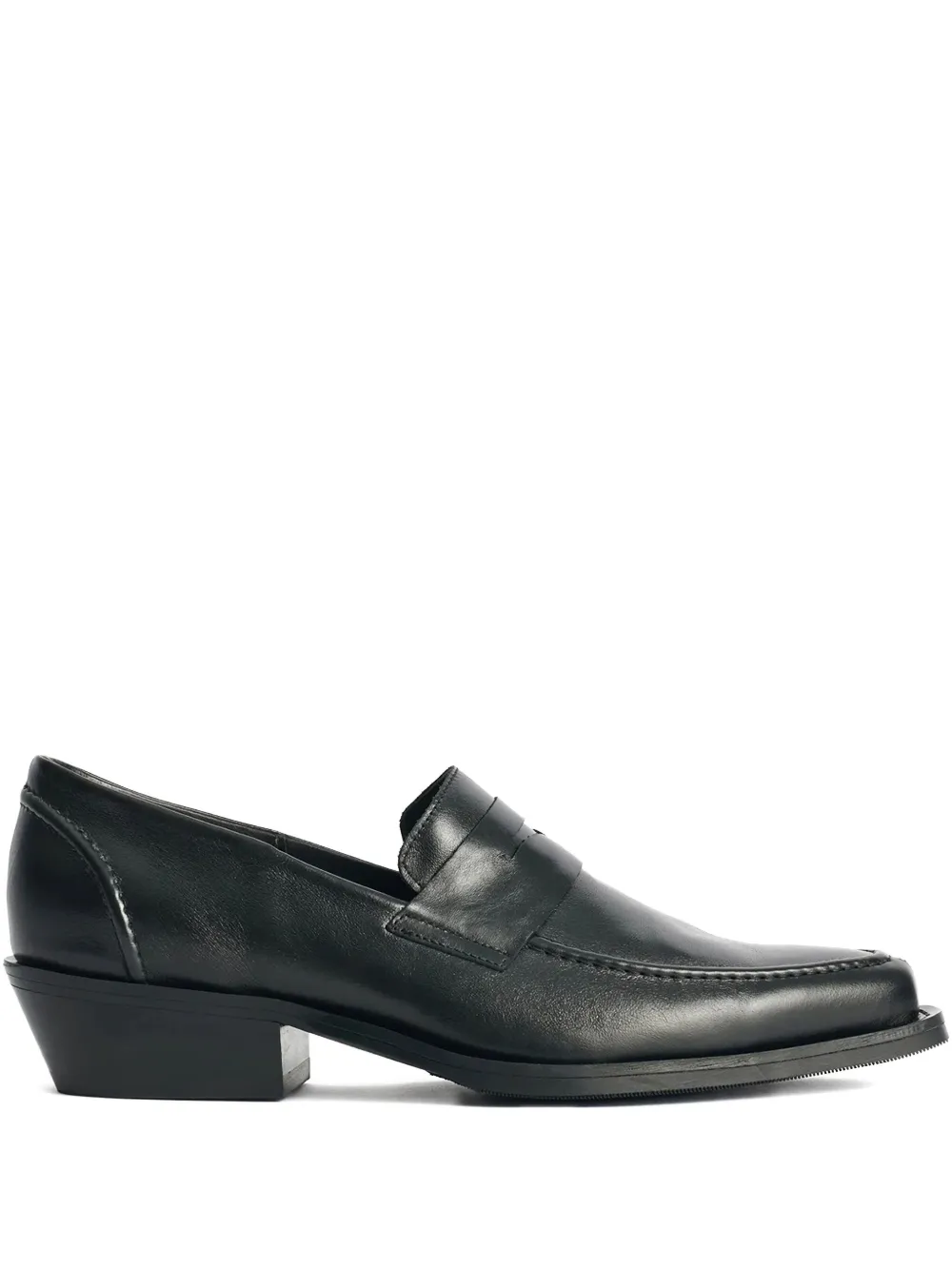 OUR LEGACY Cypher pointed-toe penny loafers Black