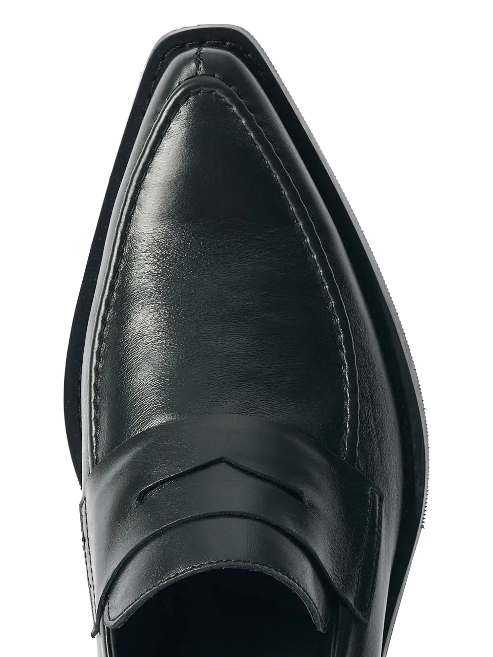 OUR LEGACY Cypher pointed-toe penny loafers Black