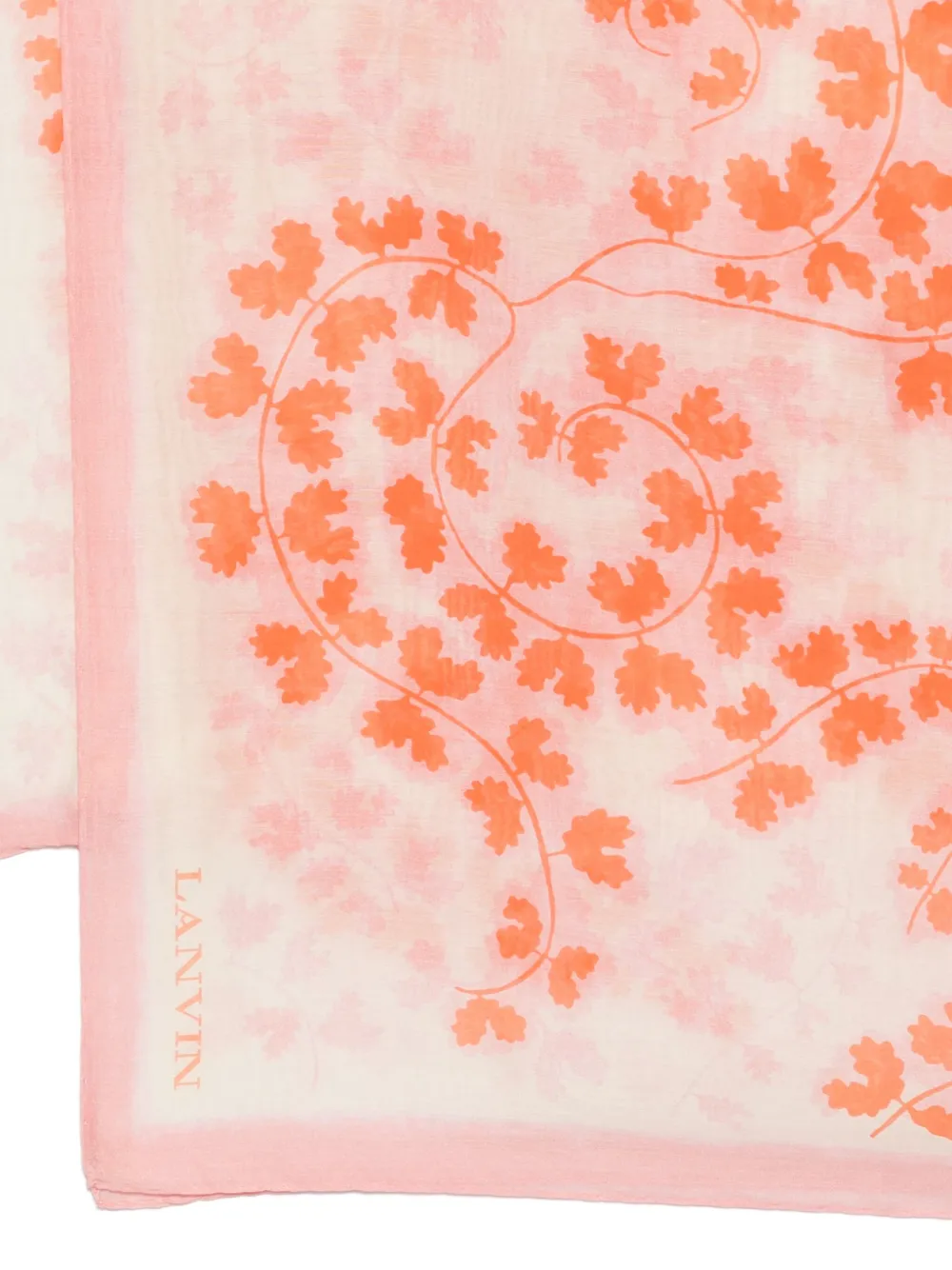 Lanvin floral-print silk scarf Roze